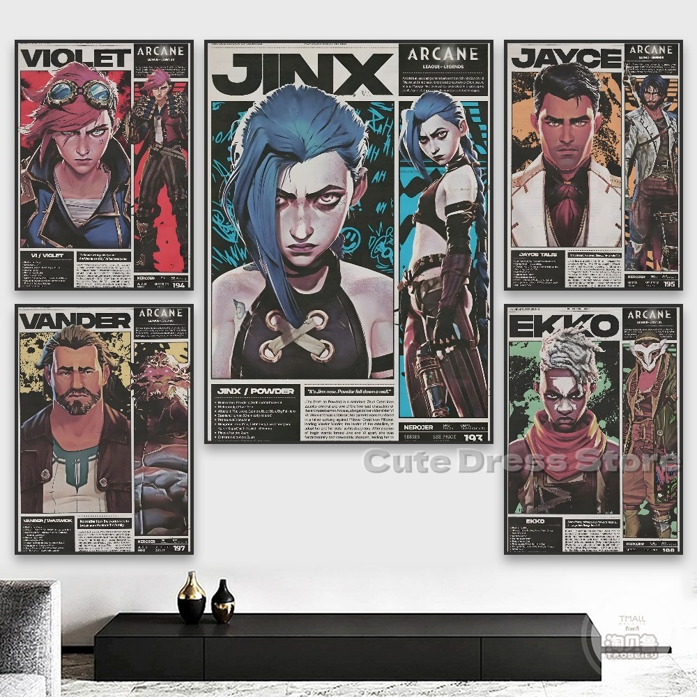 Esports Gaming Poster - Stampa su tela Arcane, decorazione da