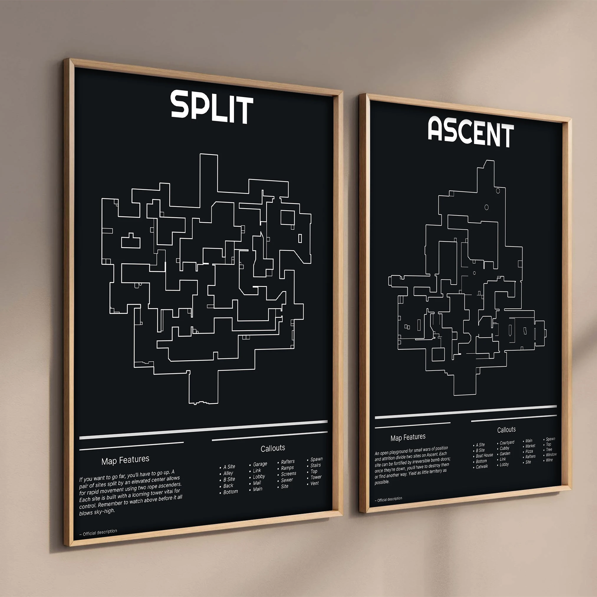 Esports Gaming Poster - Retro 2023 Gioco caldo Valorant Mappa