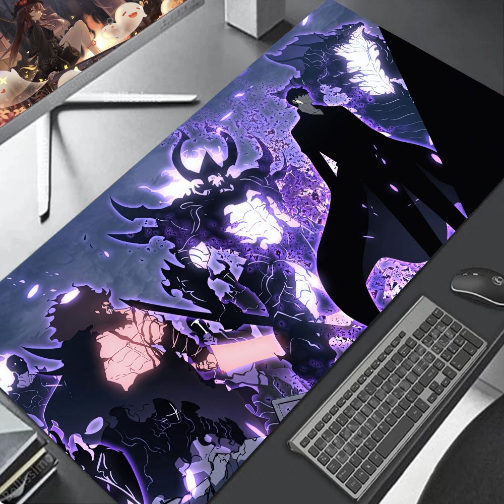 Esports Gaming Mouse Pad - S_Solos L-Leveling Mouse Pad Gamer Keyboard