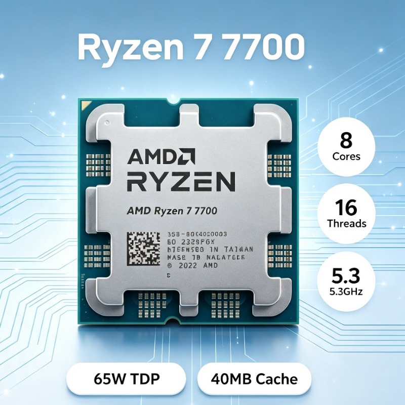 CPU AMD Ryzen 7 7700 8C16T 3.8 - Esports Pc Gaming recensione e prezzo