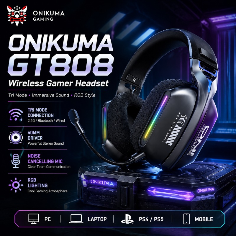ONIKUMA GT808 Cuffie da gioco  - Esports Gaming Headphones recensione e prezzo